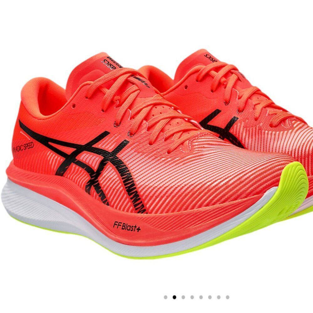 NEW in Box Asics Magic Speed 3 Mens 7.5 or Womens 9 US 40.5 EUR Sunrise Red Blk